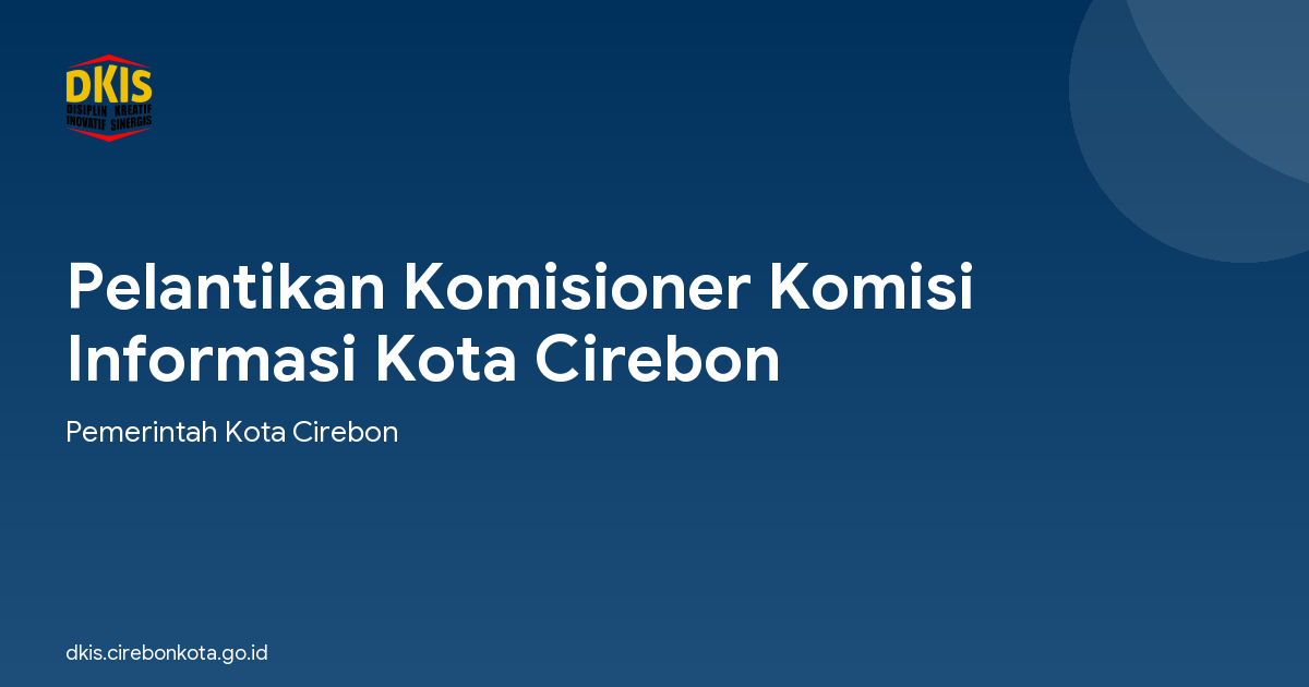 Pelantikan Komisioner Komisi Informasi Kota Cirebon
