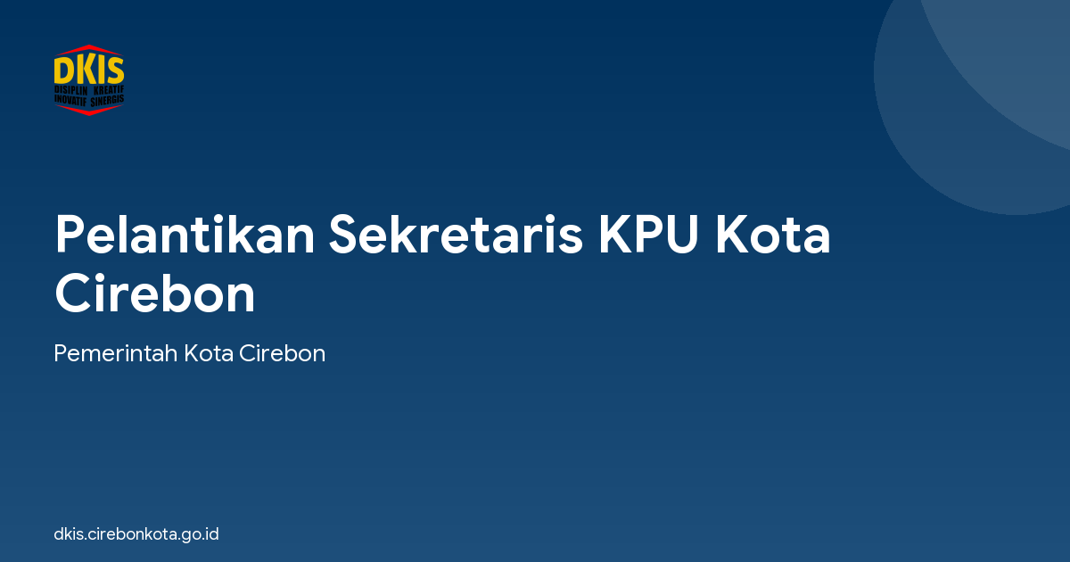 Pelantikan Sekretaris KPU Kota Cirebon