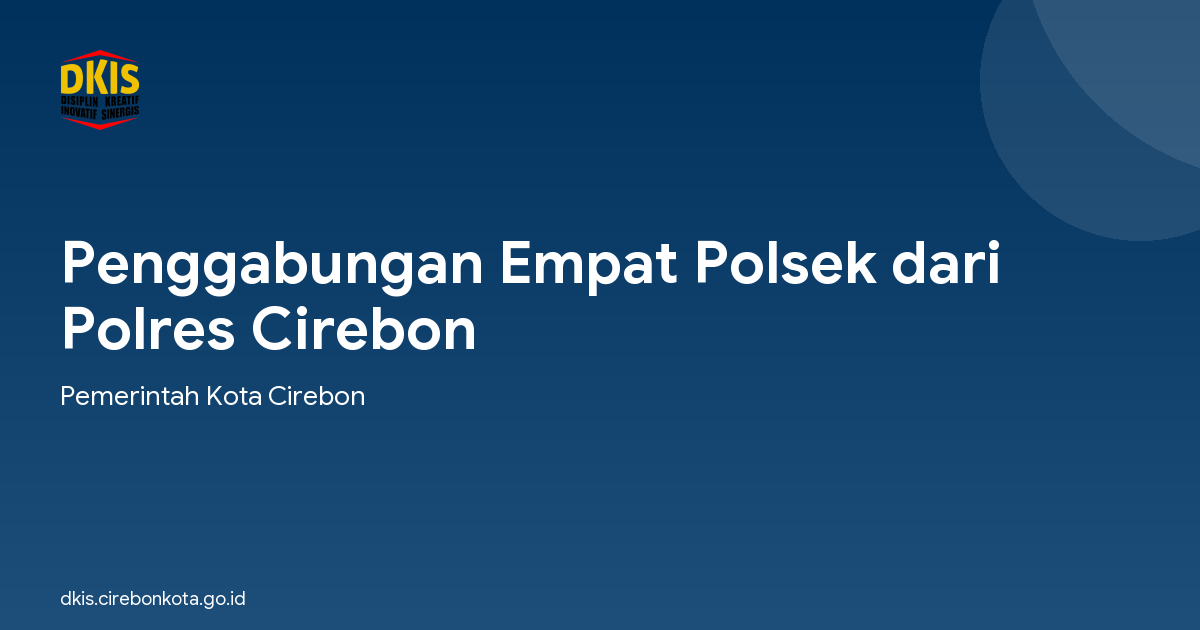 Penggabungan Empat Polsek dari Polres Cirebon