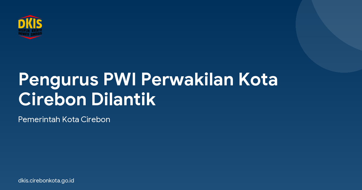 Pengurus PWI Perwakilan Kota Cirebon Dilantik
