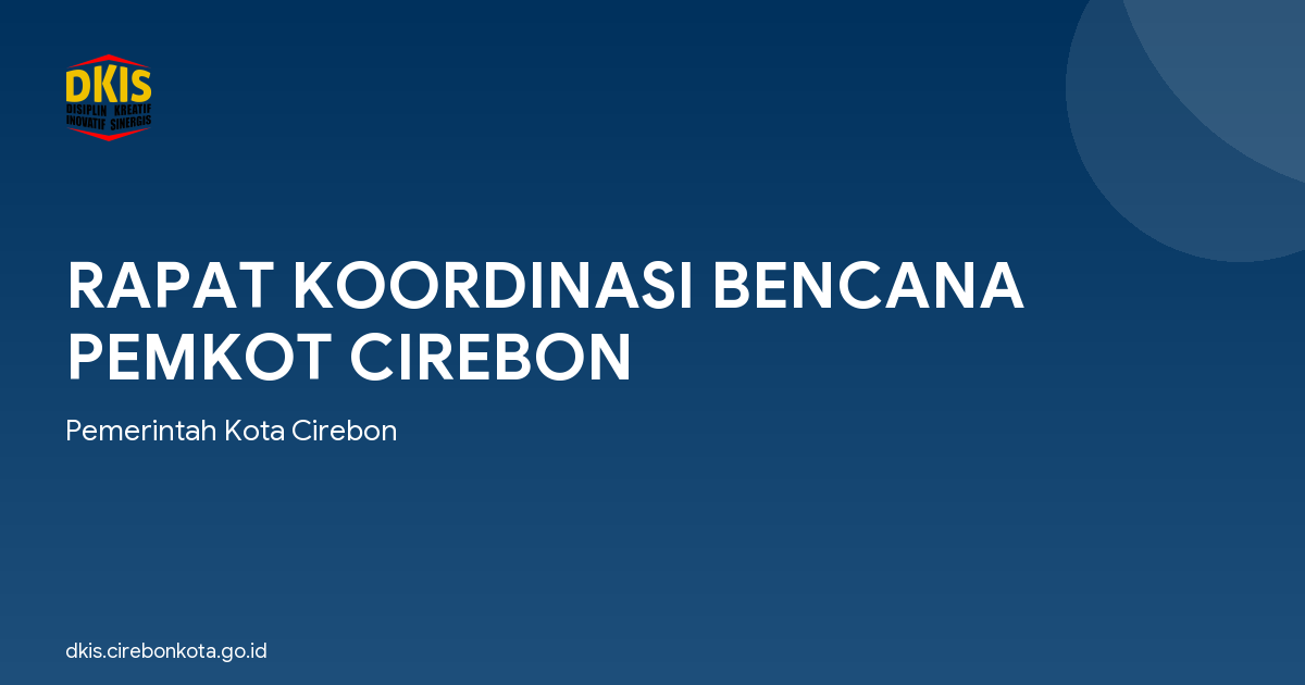 RAPAT KOORDINASI BENCANA PEMKOT CIREBON