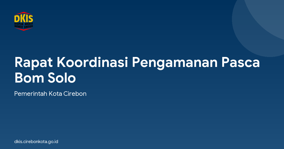 Rapat Koordinasi Pengamanan Pasca Bom Solo