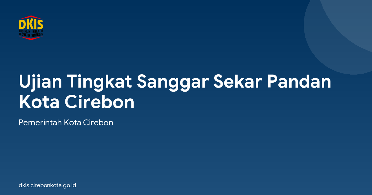 Ujian Tingkat Sanggar Sekar Pandan Kota Cirebon